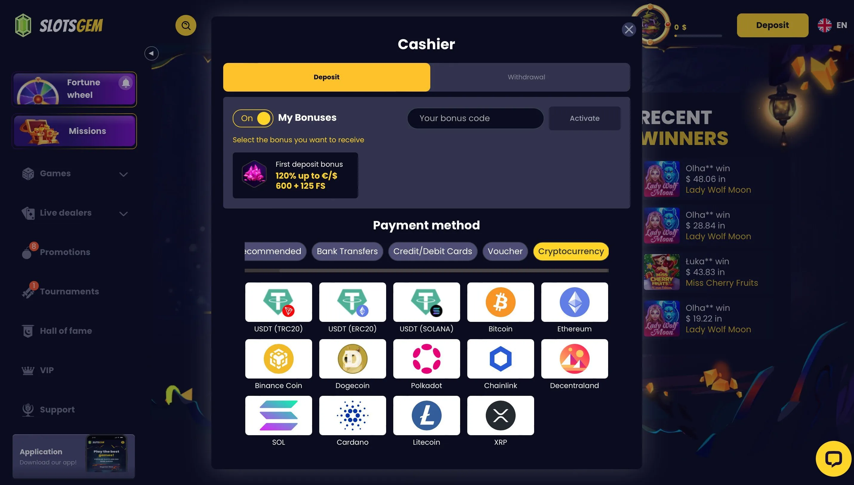 Slotsgem Bitcoin Casino Slotsgem Crypto Casino